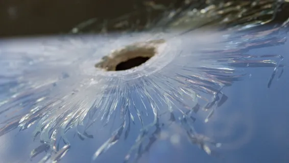 玻璃、洞、黑洞、监视器、眼睛、冬天、特写、无人