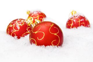 球、雪、光、孤立、墙纸、装饰、乐趣、白色