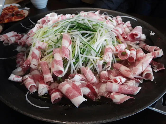 培根条，平底锅，袋装炖肉，肉，肉汤，炖肉，韩国食品，大韩民国
