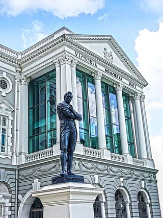 新加坡, hdr, 维多利亚剧院, 斯坦福莱佛士爵士, 维多利亚纪念堂, 英国, 雕像, 音乐会