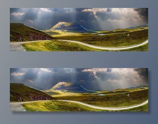 灰色混凝土道路