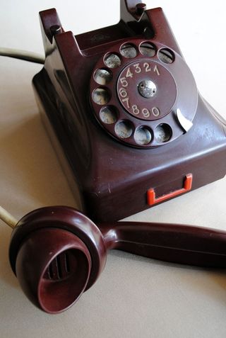 电话，古董，古董，戒指，手机，红色，电话，古董