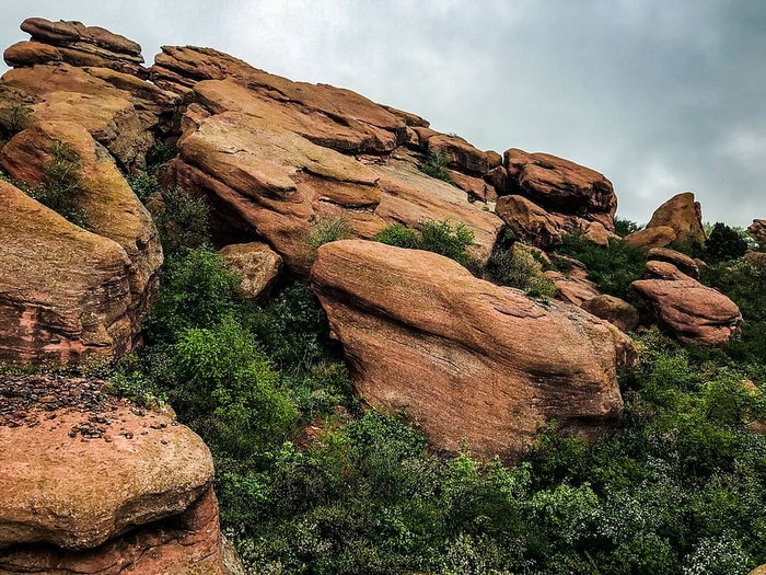 美国，黄金，贸易站踪迹，岩石，岩石物体，固体，岩石形成，天空