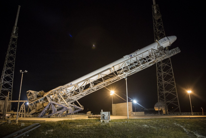 火箭、飞行、spacex、夜间、照明、天空、无人、工业