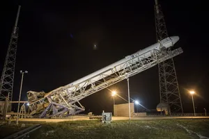 火箭、飞行、spacex、夜间、照明、天空、无人、工业