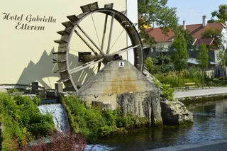 Tapolca，Mill Pond，hotel gabriella，Mill wheel，watermill，water wheel，water，替代能源