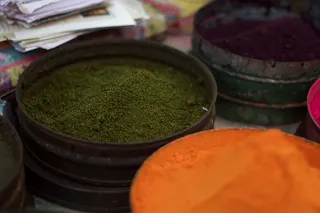颜色, 灰尘, 颜料, 染料, 天然染料, 多彩, 绿色, 橙色