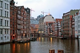 下雨天，汉堡，港口，船队，建筑，建筑，乌尔哈芬，易北河爱乐厅