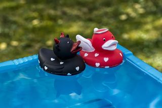 quietscheenten，devil，contrast，橡皮鸭，angel，duck，橡皮，可爱