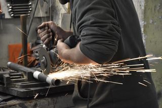 冶金，金属，金属，钢，铁，一个人，真人，工作