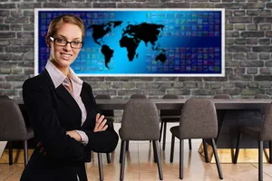 成功、女性、面孔、女商人、全球、国际、全球、商业