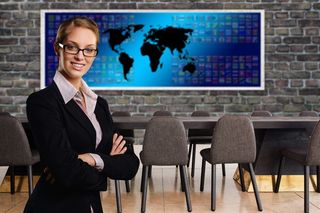 成功、女性、面孔、女商人、全球、国际、全球、商业