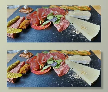 切片奶酪，肉，黑色，盘子，小吃，奶酪，馅饼，香肠