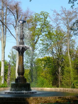 孔雀岛、布鲁恩、喷泉、柏林、哈维尔、树木、公园——人造空间、自然