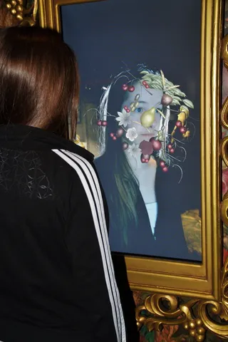 女孩，反射，镜子，故事，反射，镜子，镜子里的女孩，一个人，后视图