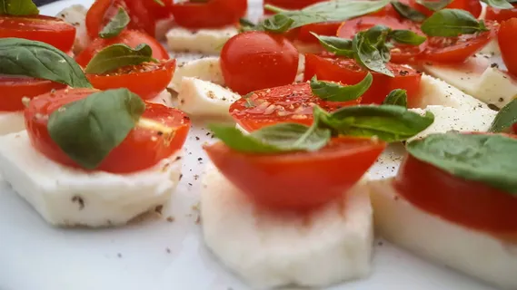 番茄、马苏里拉、caprese、新鲜、意大利、食用、罗勒、美味 番茄、马苏里拉、caprese、新鲜、意大利、食用、罗勒、美味