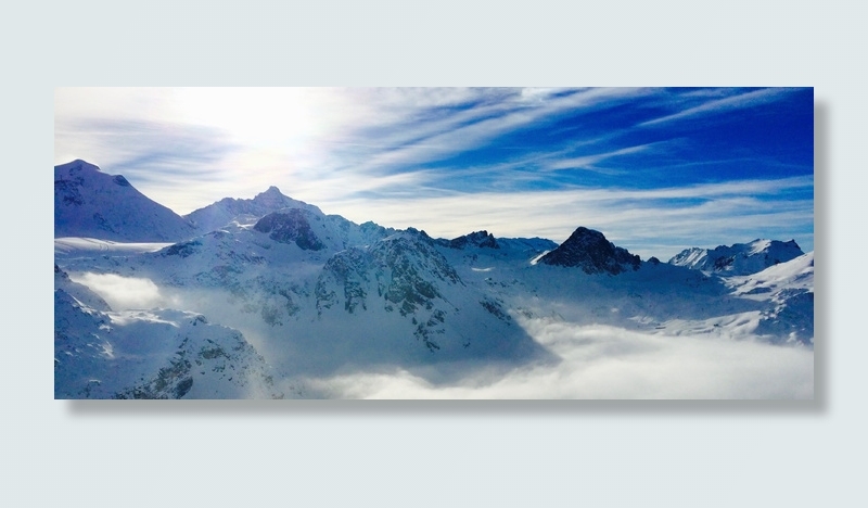 鸟瞰，风景，山脉，有盖，雪，自然，山脉，阿尔卑斯山