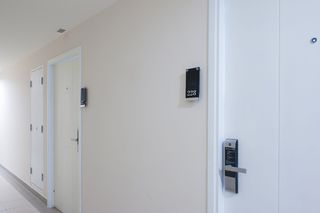 月亮，门，门把手，室内，建筑，白色，入口，建筑