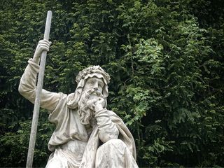 人、手、棍子、雕像、树、德鲁伊、克罗姆、思想家