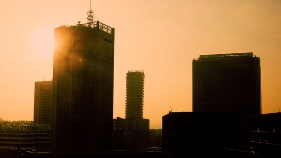 银翼杀手, 烟雾, 太阳, 橙色, 颜色, 建筑, 市容, 城市