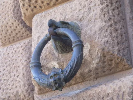 门把手，铁，重，环，锁，门，金属，无人