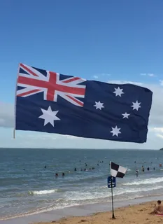 国旗,澳大利亚,海滩,白天,澳大利亚日,澳大利亚国旗,天空,水 国旗,澳大利亚,海滩,白天,澳大利亚日,澳大利亚国旗,天空,水