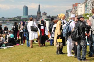 杜塞尔多夫、贾帕格、漫画、一群人、人群、建筑外观、真人、建筑