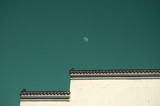 建筑, 建筑结构, 建筑外观, 复制空间, 没有人, 月亮, 天空, 建筑