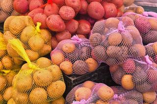 土豆、市场、西雅图、农贸市场、食品、食品和饮料、健康饮食、新鲜度