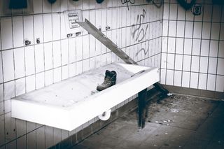 矩形、水槽、白色、墙壁、失落的地方、房间、离开、照片