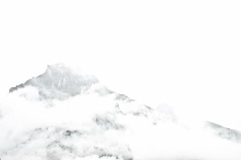 无标题，雪，覆盖，山，山，谷，峰，雾