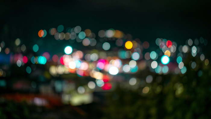 夜灯的散景摄影