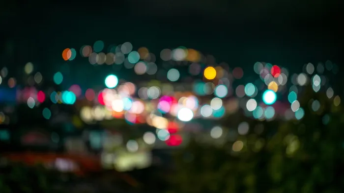 夜灯的散景摄影