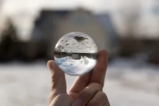 Lensball，树木，雪，太浩湖，诺卡尔，冬天，玻璃，森林