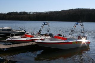 dlrg，水上救援，救生艇，靴子，船，湖，水，海上救援