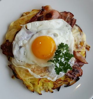 Rösti，油炸，菜单，餐，吃，土豆，主菜，法庭