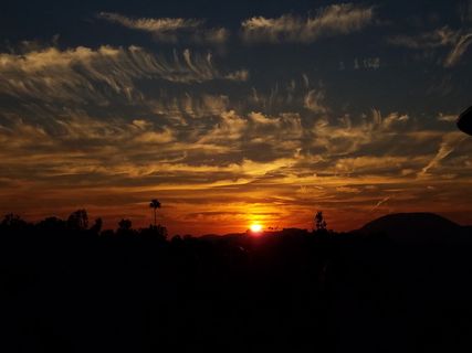 日落，雪，湖，自然，风景，雪，湖，天空，寒冷