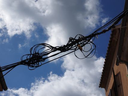 电缆、电流、elektrik、电源线、危险、无保护、分接、虹吸关闭