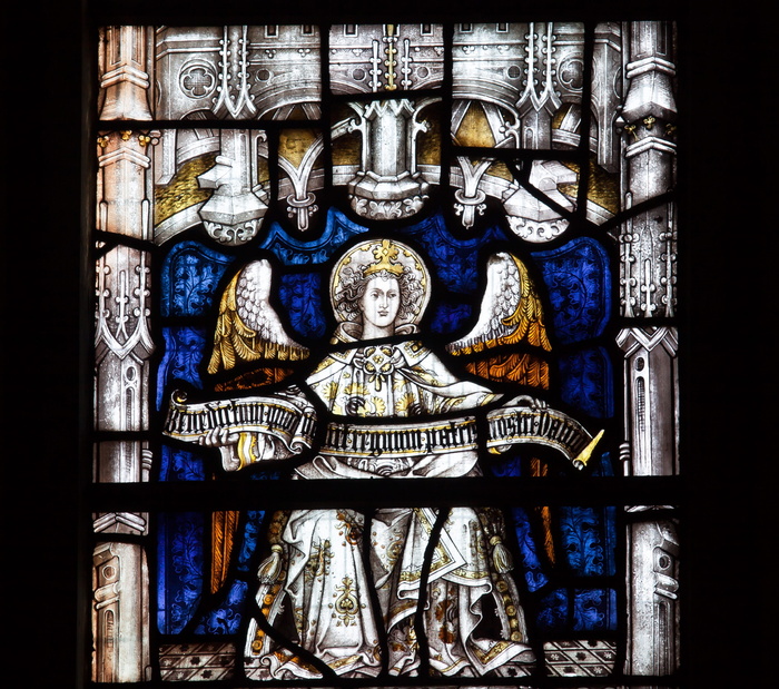 含铅玻璃，彩色玻璃，天使，铅，哥特式，旧，古董，教堂