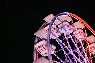 美国，帝国谷，集市，灯光，摩天轮，红色，蓝色，夜晚