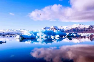 雪山，身体，水，冰岛，天空，云，山，海