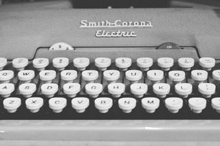 打字机、书写、复古、办公室、商业、文学、博客、黑白