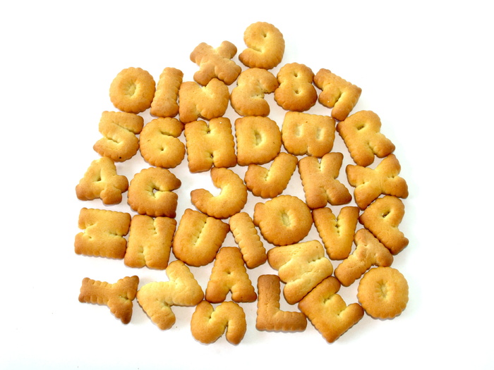 食物，字母表，饼干，字母，字体，烘焙，数字，饼干