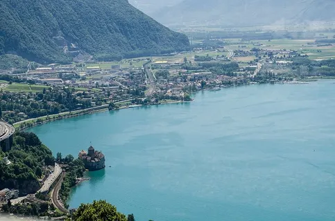 鸟瞰,鸟瞰,海湾,海滩,城市,雾,朦胧,风景 鸟瞰,鸟瞰,海湾,海滩,城市,雾,朦胧,风景