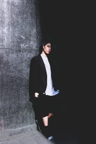 女人，领导，墙，人，女孩，时尚，模特，美女