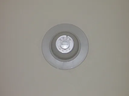 灰色、白色、恒温器、壁温器、温度表、控制、控制、加热