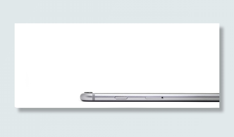 智能手机的侧视图。