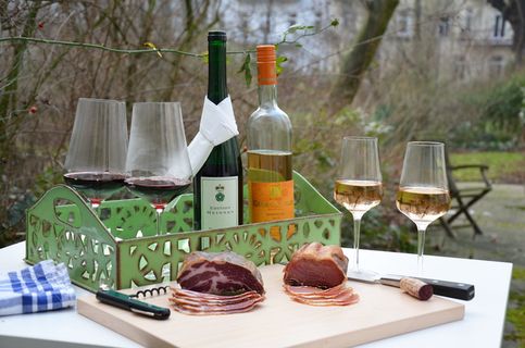 火腿，外出，受益，宴会，品酒，葡萄酒，饮料，apéro