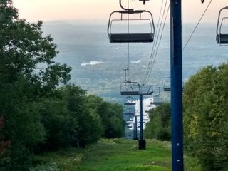 美国，普林斯顿，瓦丘塞特山滑雪区，植物，树木，自然，交通，缆车