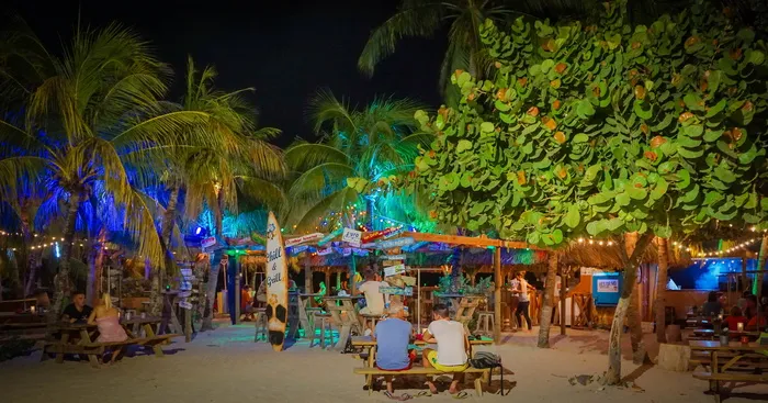 夜晚，curacao，willemstad，蓝色，酒吧，鸡尾酒，饮料，活力